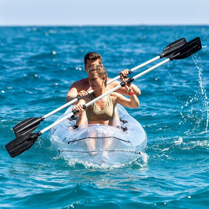 Kayak Hinchable Transparente con Accesorios Paros InnovaGoods 312 cm 2 plazas 12 Kayak Hinchable Transparente con Accesorios Paros InnovaGoods 312 cm 2 plazas 12