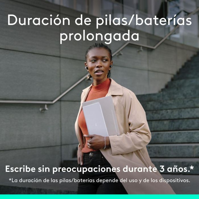 Teclado Bluetooth Logitech 920-013011 Qwerty Español Gris Blanco/Gris 16 Teclado Bluetooth Logitech 920-013011 Qwerty Español Gris Blanco/Gris 16