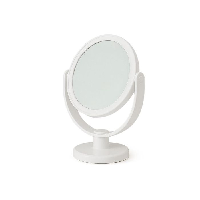 Berilo Espejo de Pie Doble Cara Blanco 18x13x18 cm con Aumento 1x y 3x (12 Unidades)