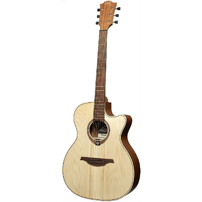 LAG Guitarra Acústica Auditorium Cutaway Tramontane 70 A/E Natural Electroacústica Tapa Maciza de Abeto Engelmann 2