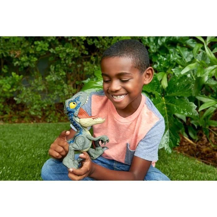 Figura dinosaurio jurassic world mega roar blue con sonidos. 21,59x10,16x43 cm 3