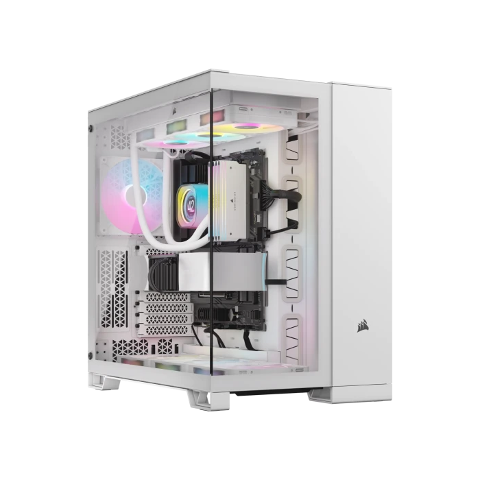 Corsair iCUE LINK 6500X RGB Midi Torre PC Blanco - CC-9011270-WW, Compatible con Radiadores 120-360mm, ATX