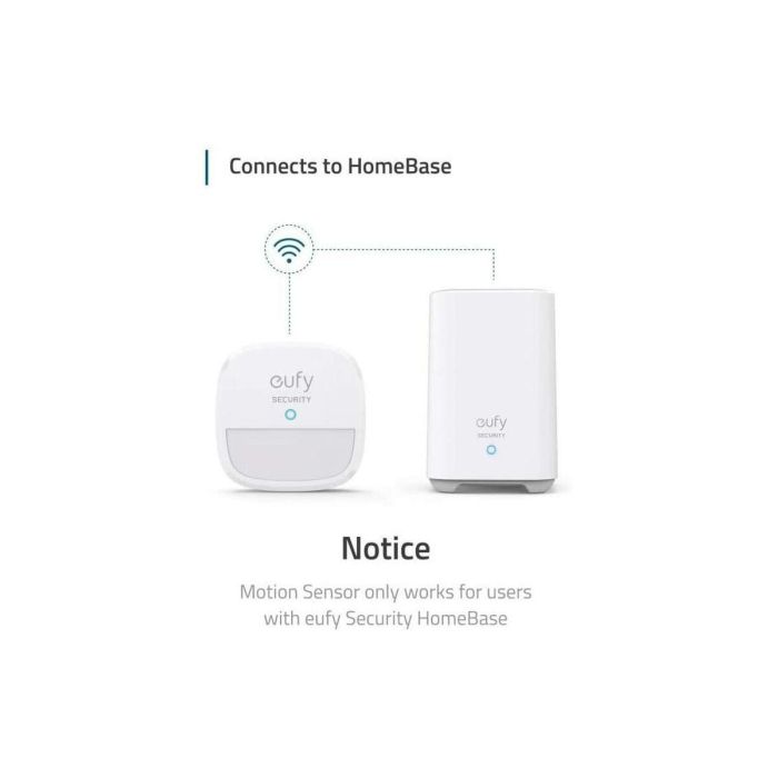 Eufy T8910021 Detector de Movimiento Inalámbrico para Sistema de Alarma de Hogar, Montaje en Pared, 9.1m Alcance, Batería 2 Años, Blanco 16