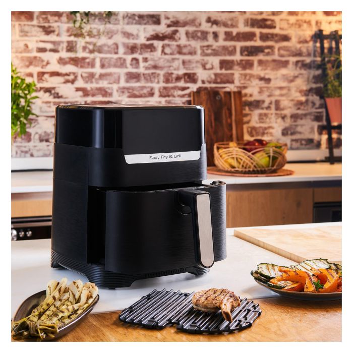 Tefal Easy Fry & Grill EY5058 - Freidora de aire caliente 4.2L para 6 personas con 8 programas: freir, asar, grill, deshidratar, 80-200°C, 1550W, Negro 3