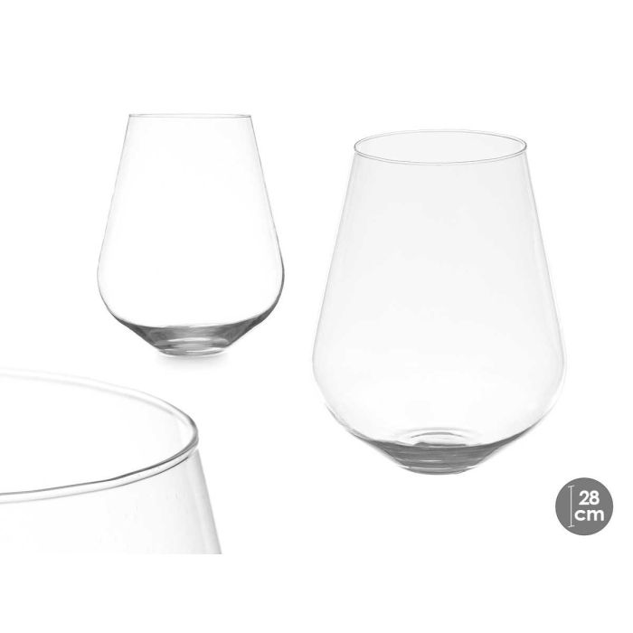 Jarrón de cristal en forma de vaso 28 cm - Giftdecor Jarrón de cristal en forma de vaso 28 cm - Giftdecor