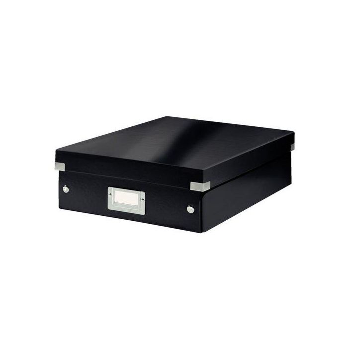 Caja Para Almacenamiento Leitz Click&Store Organizadora 85% Carton Reciclado Mediana 280X100X370 Mm Negro