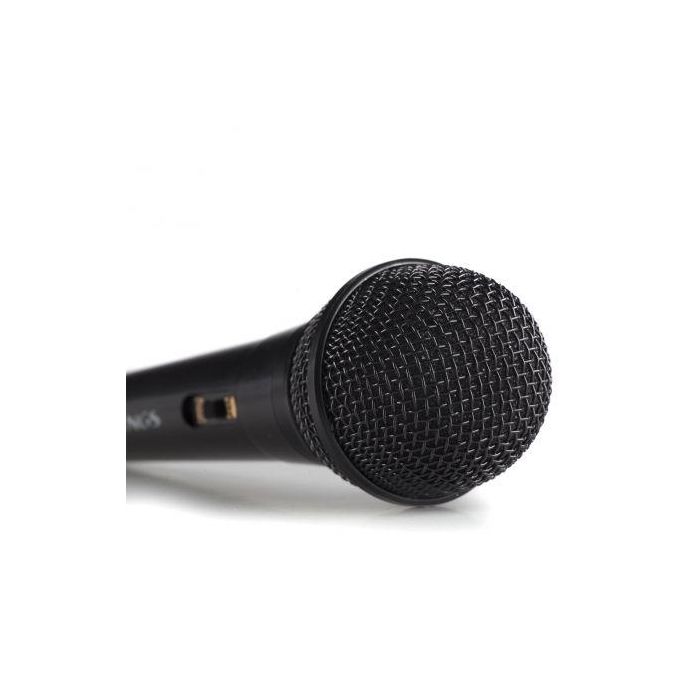 NGS Micrófono Vocal SINGERFIRE para Karaoke con Cable de 3 Metros y Botón ON/OFF, Sonido Profesional Uni-direccional 2