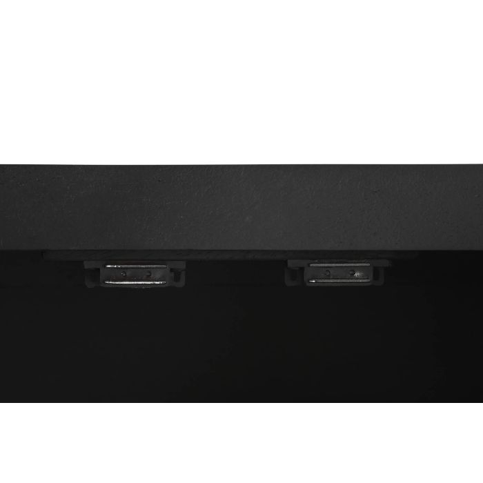 DKD Home Decor Buffet Negro y Natural de Madera de Mango y Ratán con Patas de Metal, 4 Puertas, 2 Estanterías, 160x40x90 cm 4 DKD Home Decor Buffet Negro y Natural de Madera de Mango y Ratán con Patas de Metal, 4 Puertas, 2 Estanterías, 160x40x90 cm 4