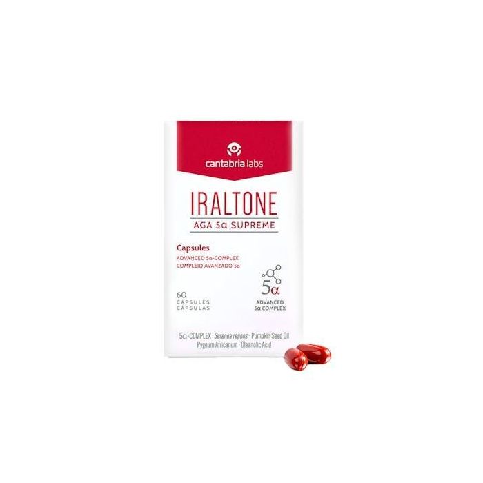 Iraltone AGA 5-ALFA SUPREME cápsulas 60 u - Complemento alimenticio para la pérdida de cabello severa