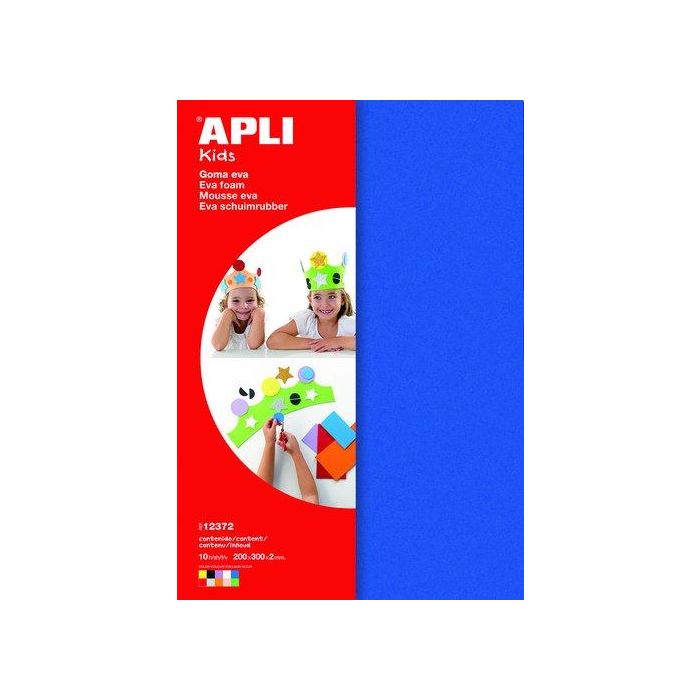 Goma Eva Apli Hoja 22X30 Cm (A4) Bolsa 10 Colores