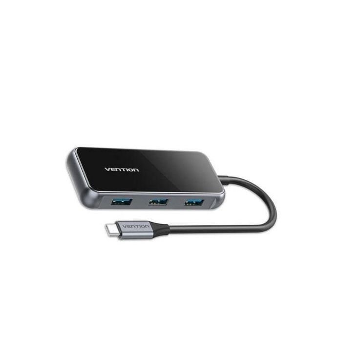 Vention TFDHB Hub USB-C Estación Acoplamiento 5 en 1, 4 Puertos USB 3.0 (5Gbps), 1x USB-C PD 87W Carga Rápida, Gris 2