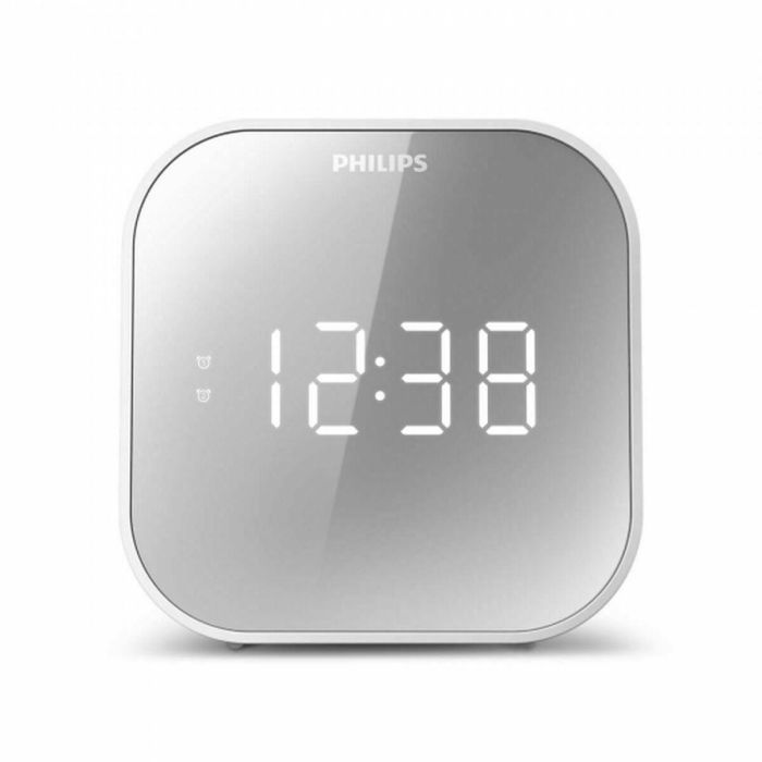 Philips TAR4406/12 Reloj despertador digital con radio FM, pantalla LED, carga USB y vibrador, color Blanco 16 Philips TAR4406/12 Reloj despertador digital con radio FM, pantalla LED, carga USB y vibrador, color Blanco 16