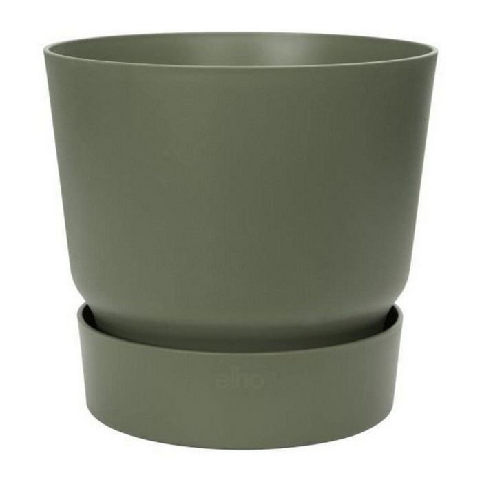 Elho Greenville 40 Macetero Redondo Exterior Ø 39 x H 36,8 cm Verde hoja, Plástico 100% Reciclado, Resistente a Heladas con Depósito de Agua Elho Greenville 40 Macetero Redondo Exterior Ø 39 x H 36,8 cm Verde hoja, Plástico 100% Reciclado, Resistente a Heladas con Depósito de Agua
