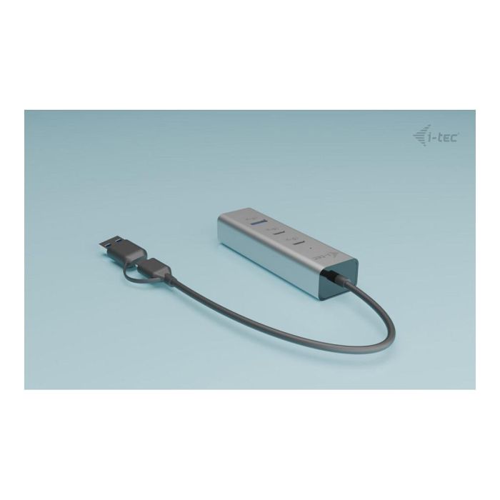 Hub USB i-Tec CAHUBMETAL2A2CPD Plateado