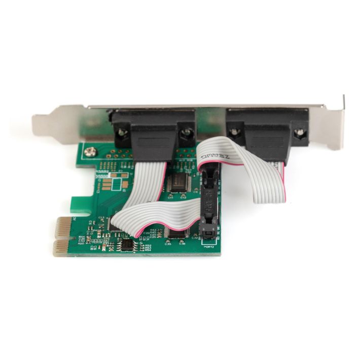 DIGITUS Tarjeta de Interfaz Serial PCIe RS232 DB9 Macho Velocidad 128.000 bps Compatible PCI Express 2.0 1
