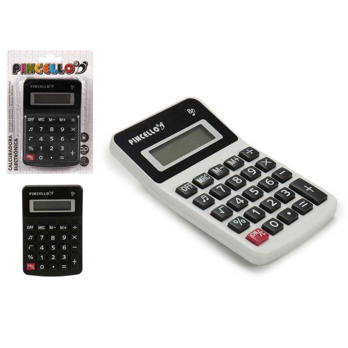 Calculadora Pincello 8 dígitos, 7.5x2.5x11.5 cm, Blanco y Negro (36 Unidades) Calculadora Pincello 8 dígitos, 7.5x2.5x11.5 cm, Blanco y Negro (36 Unidades)