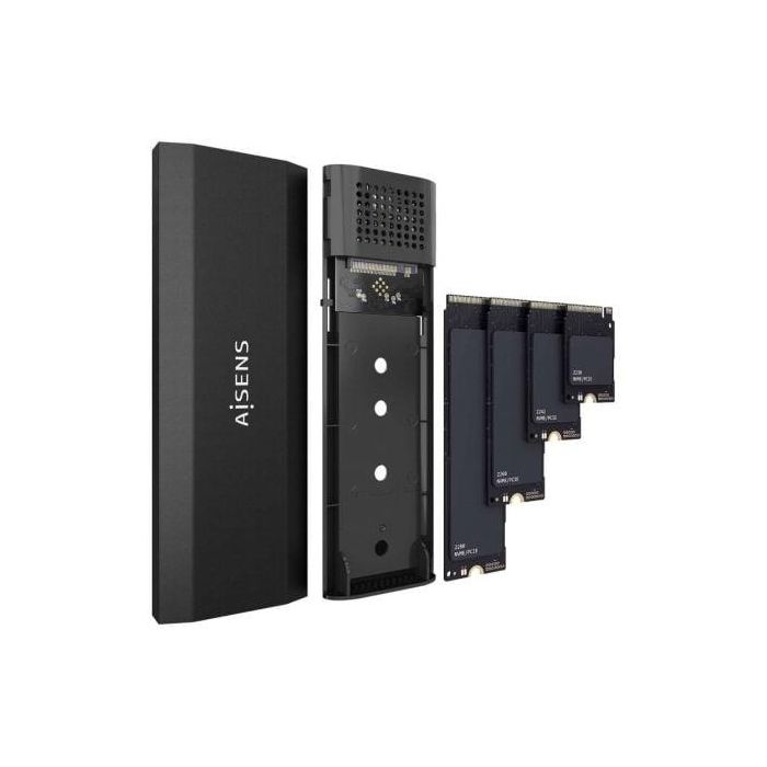 AISENS - CAJA EXTERNA M.2 (NGFF) ASM2-028B NVMe A USB3.2 GEN2, NEGRA 2 AISENS - CAJA EXTERNA M.2 (NGFF) ASM2-028B NVMe A USB3.2 GEN2, NEGRA 2
