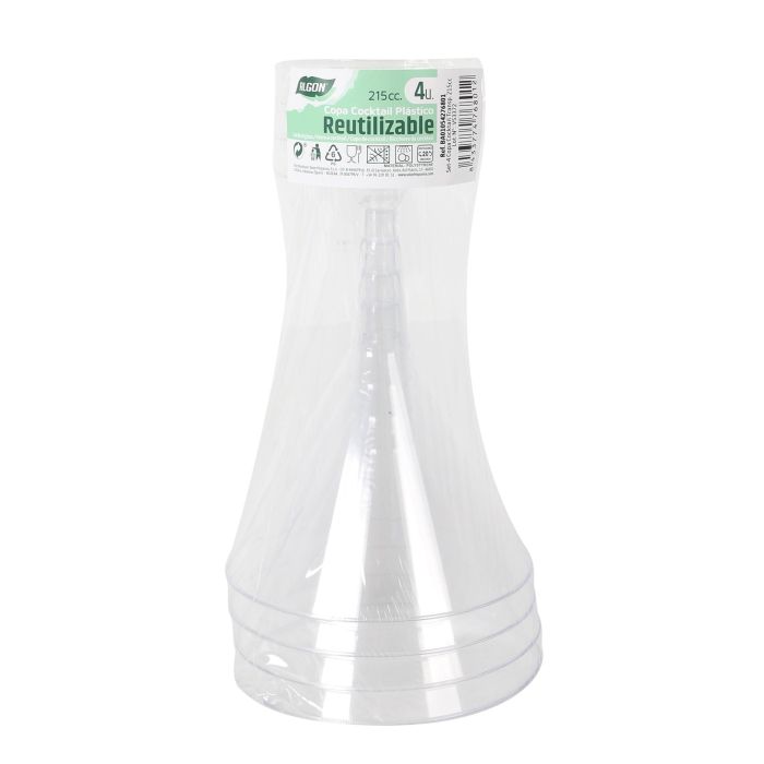 Set de 4 Copas Cocktail Transparentes 215 cc Algon (24 Cajas) 1 Set de 4 Copas Cocktail Transparentes 215 cc Algon (24 Cajas) 1