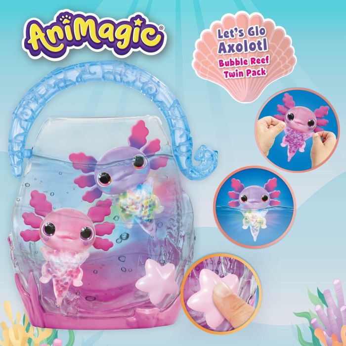 Goliath GOL8720077326170 Pack Doble Ajolote Acuario Burbujas Rosa Morado A partir de 4 Años 12