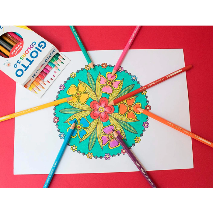 Giotto Lapices de Colores 3.0 Mina 3mm Caja de 24 Colores Surtidos 5