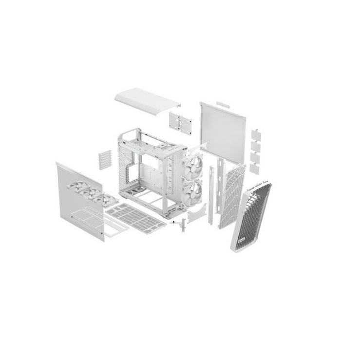Fractal Design Torrent Blanco Caja de PC con 2x180mm Ventiladores Frontales y 3x140mm Ventiladores Inferiores, Soporta ATX, EATX, ITX 3
