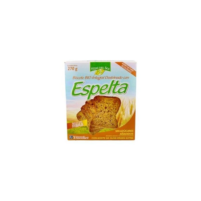 Hijas del Sol Pan Dextrinado con Espelta 270g - Rico en Fibra, Sin Azúcares Añadidos, Con Aceite de Oliva Virgen Extra
