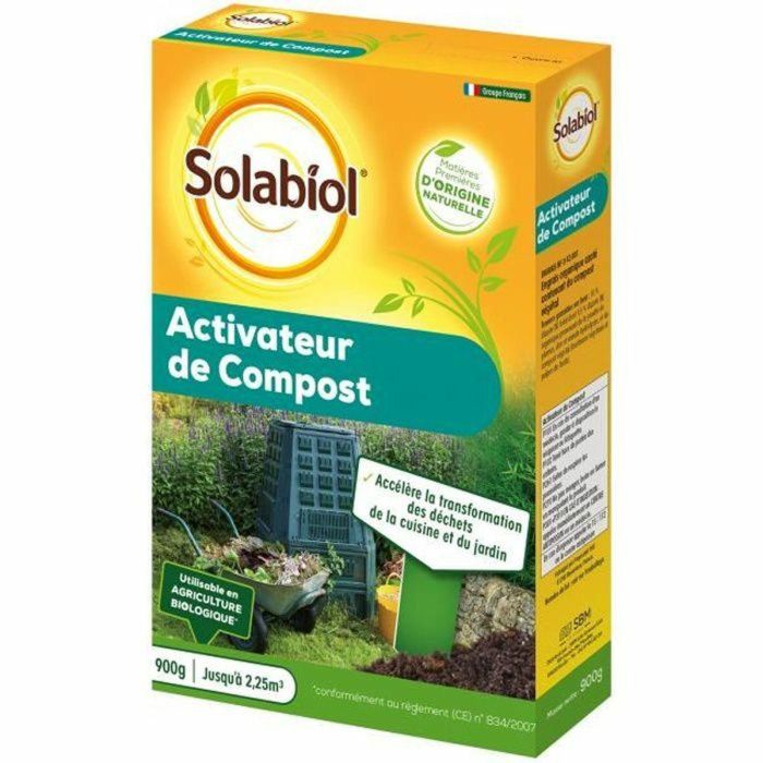 Solabiol SOACTI900 Activador de compost para acelerar la transformación de residuos verdes y domésticos en abono vegetal de calidad 900 G