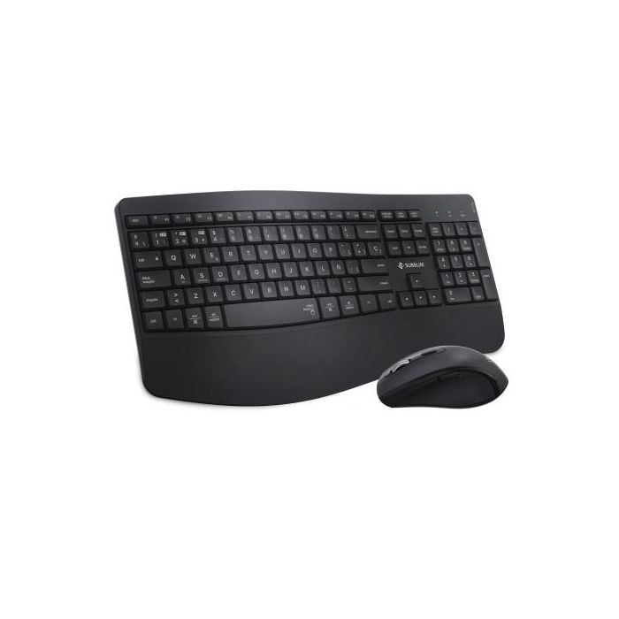 Subblim COMBO DUAL OFFICE PROWAVE BLACK - Pack Teclado y Ratón Ergonómicos Inalámbricos Multidispositivo, Bluetooth 5.3 y USB 2.4G, Recargables, Negro 9