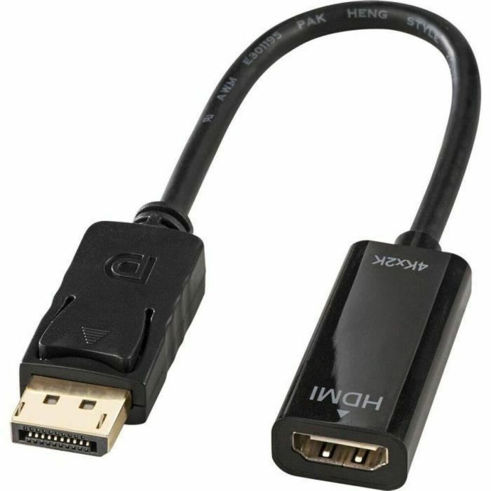 Lindy Convertidor DisplayPort 1.2 a HDMI 1.4 4K 3840x2160@30Hz Audio Pass-Through Compacto Plug & Play para PC/Laptop