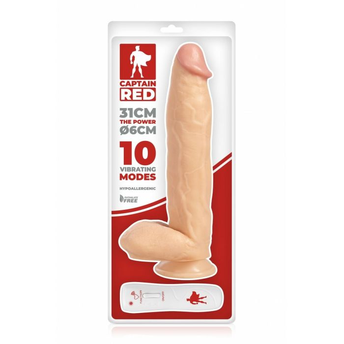 Vibrador realista Captain Red Natural 31 cm 1