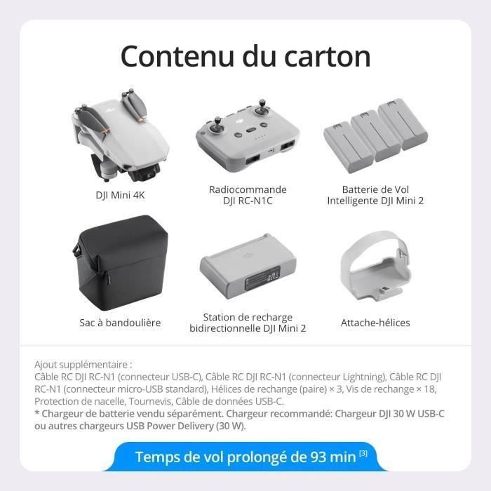 Dron plegable DJI Mini 4K Fly More Combo - Blanco - Duración de la batería 31 min - Alcance +1000 m 3 Dron plegable DJI Mini 4K Fly More Combo - Blanco - Duración de la batería 31 min - Alcance +1000 m 3