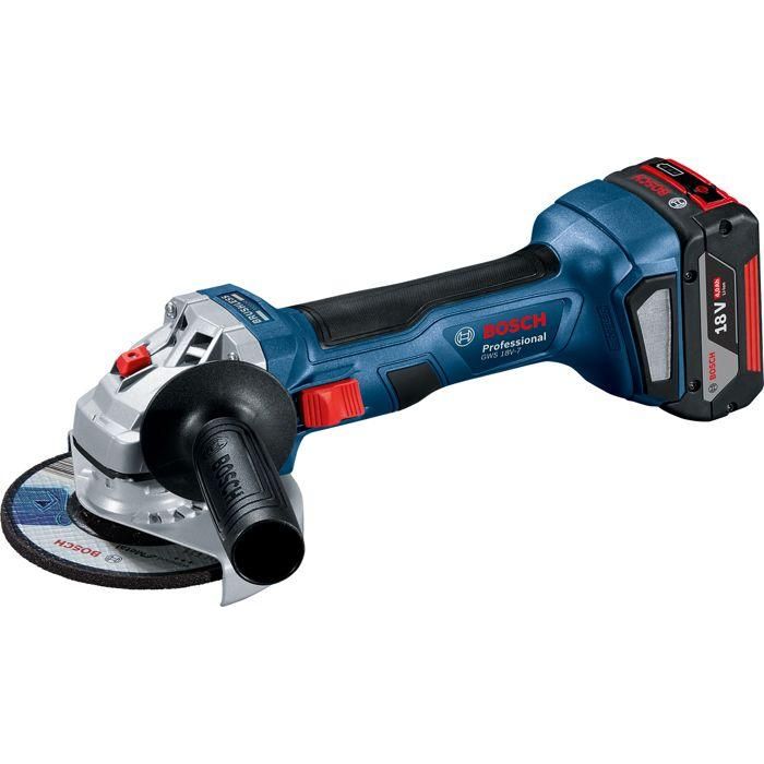 Amoladora BOSCH PROFESSIONAL GWS 18V-7 + 2 baterías 4,0Ah + cargador GAL 18V-40 + L-Boxx 1 Amoladora BOSCH PROFESSIONAL GWS 18V-7 + 2 baterías 4,0Ah + cargador GAL 18V-40 + L-Boxx 1