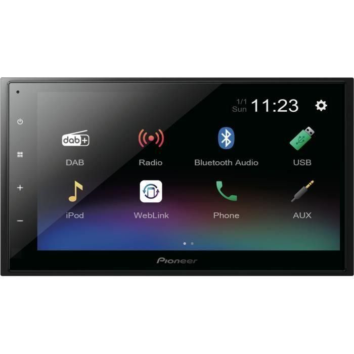 Pioneer DMH-A340DABDAB Autorradio Pantalla Capacitiva 6.8" 2 DIN con Bluetooth, USB, DAB+