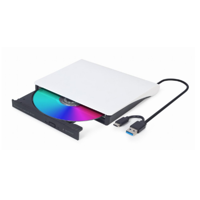 Gembird DVD-USB-031-BW Unidad de Disco Óptico Interno DVD±RW Negro