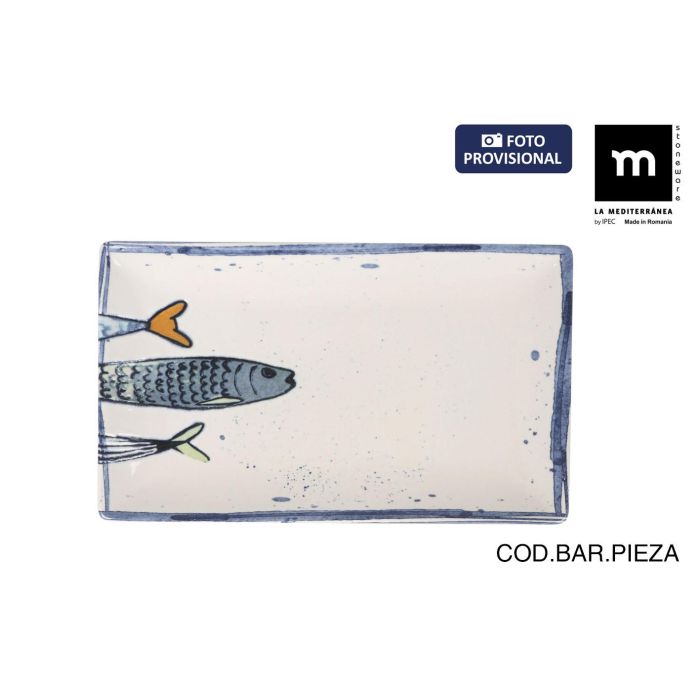 La Mediterranea Fuente Rectangular 25 x 15 cm Peixe 2.0 Elite Brillo (18 Unidades)