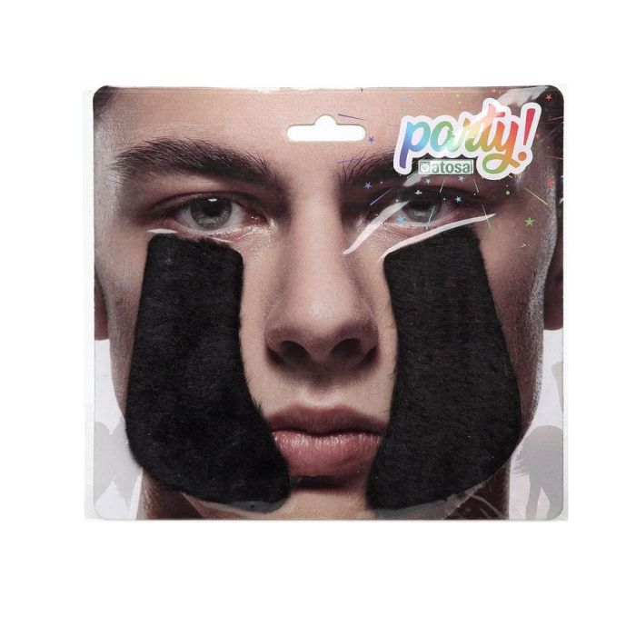 Patillas Negras Para Disfraz De Cowboy Lejano Oeste Americano Accesorio Adulto 1