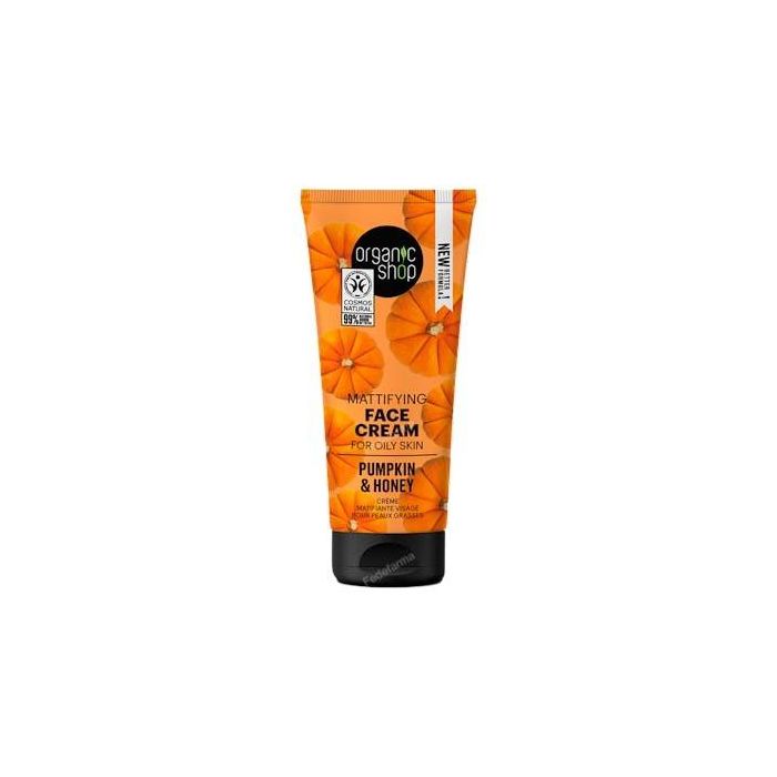 Organic Shop Crema Facial Matificante Piel Grasa Calabaza y Miel, 50 ml