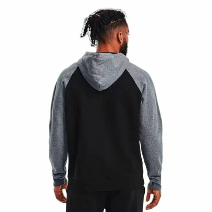 Sudadera con Capucha Hombre Under Armour Wordmark Colorblock Negro 2