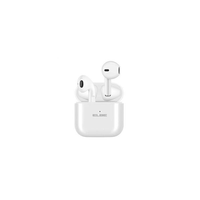 Auriculares Bluetooth True Wireless ABTWS-003-B Blancos - Elbe, Tecnología Bluetooth 5.0, Sonido de Calidad, Micrófono Incorporado Auriculares Bluetooth True Wireless ABTWS-003-B Blancos - Elbe, Tecnología Bluetooth 5.0, Sonido de Calidad, Micrófono Incorporado