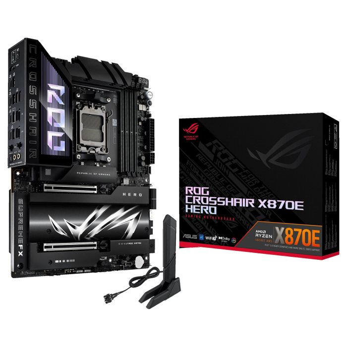 ASUS ROG CROSSHAIR X870E HERO Placa Base ATX, Socket AM5, DDR5-SDRAM 0 ASUS ROG CROSSHAIR X870E HERO Placa Base ATX, Socket AM5, DDR5-SDRAM 0