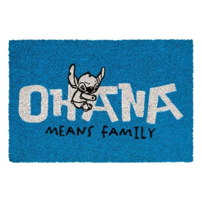 Disney Felpudo Ohana Stitch 60x40cm de Fibra de Coco con Base Antideslizante de PVC