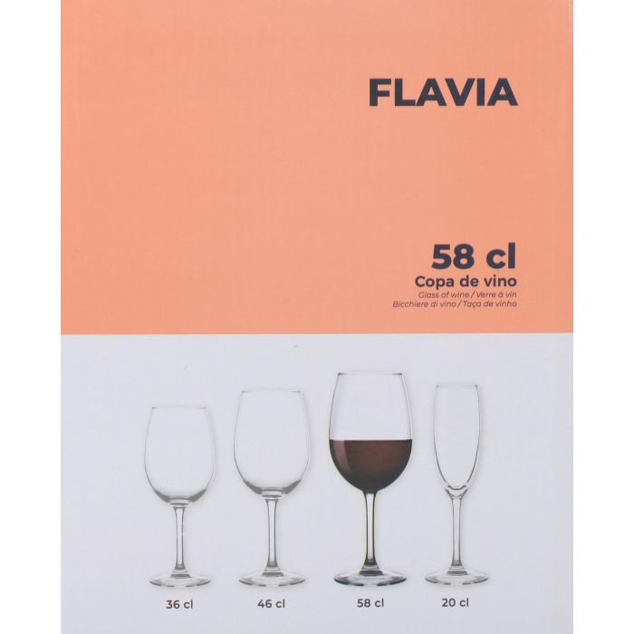 La Mediterranea Copa Vino Flavia 58 cl (7.5 cm x 23 cm) – Ideal para degustación y uso diario (24 Unidades) 3