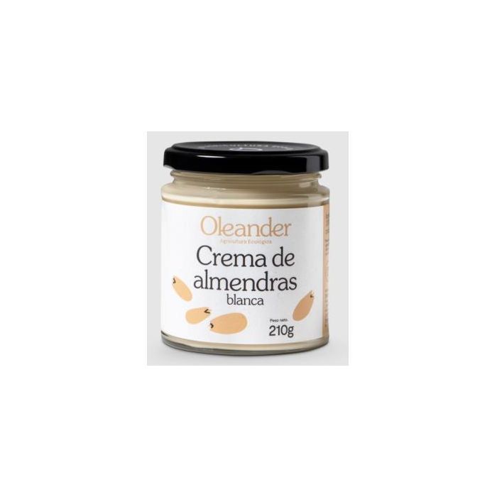 OLEANDER Crema de Almendra Blanca Repelada 210g Bio Vegan para Untar o Leche, Natural y Saludable
