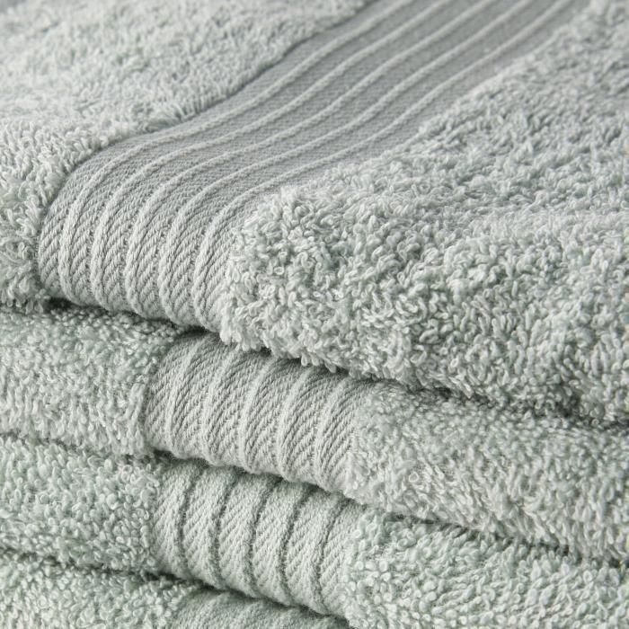 TODAY TOD3574641231019 Juego de 10 Toallas de Mano Essential 100% Algodón 50x90 cm Celadón 3