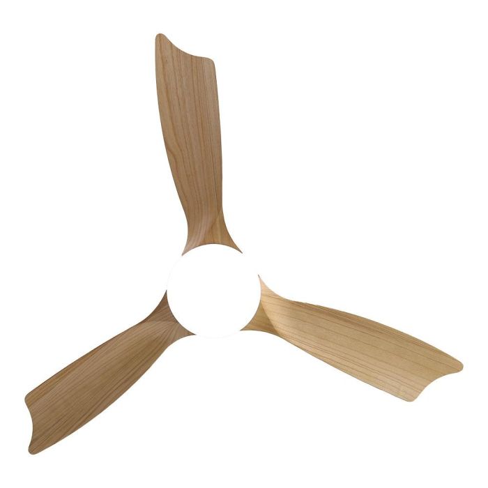 Edm Ventilador de techo modelo báltico con 3 aspas de madera Ø132cm, luz LED 3000/4000/6000K, 20W, color blanco 3 Edm Ventilador de techo modelo báltico con 3 aspas de madera Ø132cm, luz LED 3000/4000/6000K, 20W, color blanco 3