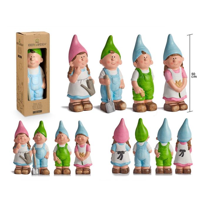 Duende de Cerámica 50 cm - Colores Vivos Azul, Verde, Rosa, Blanco - Ibergarden (4 Unidades) Duende de Cerámica 50 cm - Colores Vivos Azul, Verde, Rosa, Blanco - Ibergarden (4 Unidades)