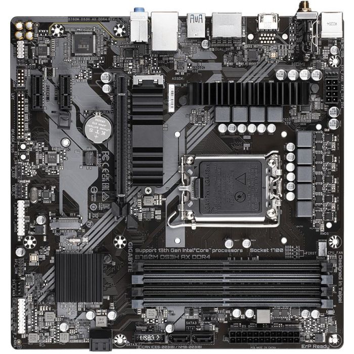 Gigabyte B760M DS3H AX DDR4 Placa Base LGA 1700 DDR4-SDRAM 4