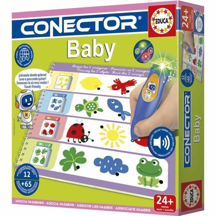 EDUCA EDU8412668203945 Conector Baby - Juego educativo para niños de 2+ años - 65 preguntas y 12 temas en formato libro 1 EDUCA EDU8412668203945 Conector Baby - Juego educativo para niños de 2+ años - 65 preguntas y 12 temas en formato libro 1