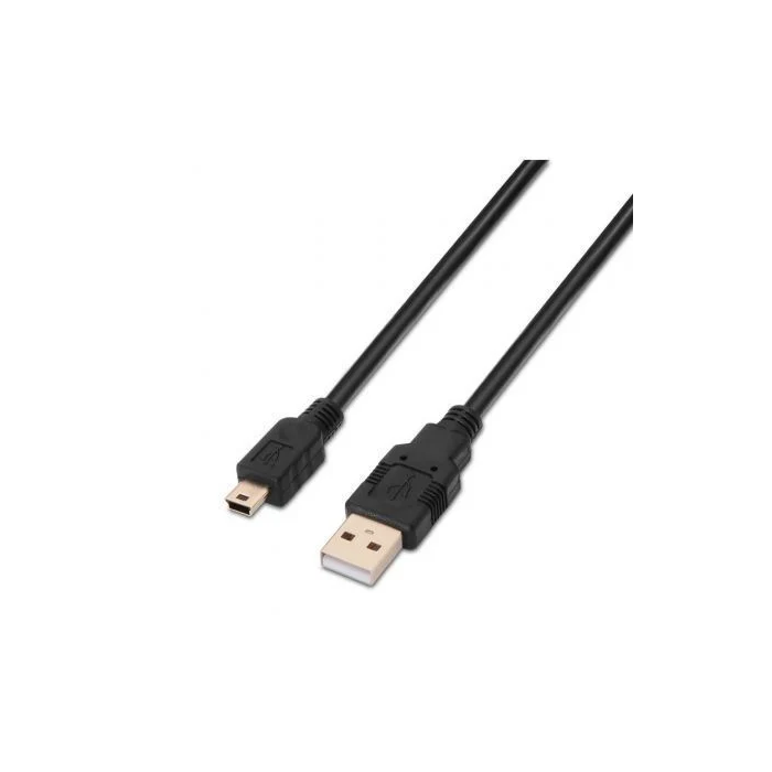 Aisens Cable USB 2.0 Tipo A-M a Mini B-M Negro 1.0 Metros