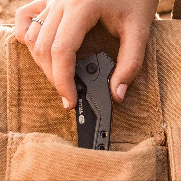 True Navaja Trueblade Outdoor 6 cm Plegable Multiusos con Soporte Magnético para Brocas 6 True Navaja Trueblade Outdoor 6 cm Plegable Multiusos con Soporte Magnético para Brocas 6